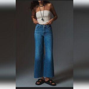 FRAME le palazzo crop raw hem jeans 28